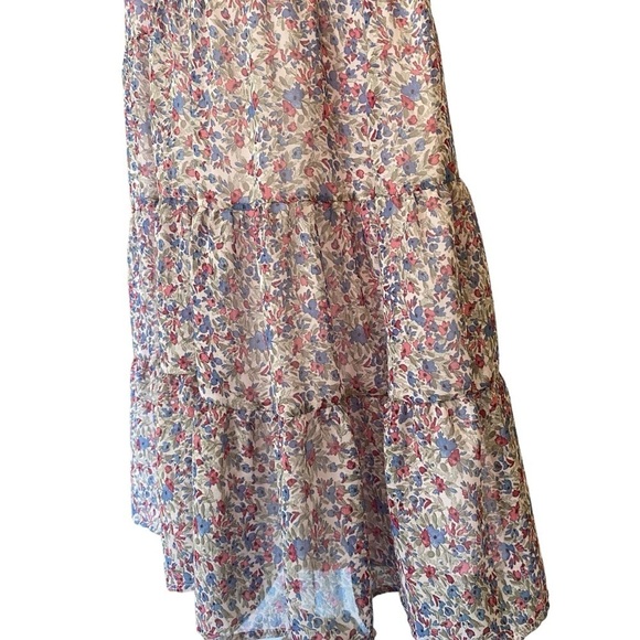 BB DAKOTA by Steve Madden Maxi Dress size M Floral prairie tiered cottage core - Picture 6 of 12